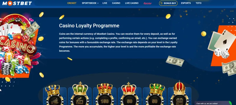 MostBet Online Casino Loyalty Program